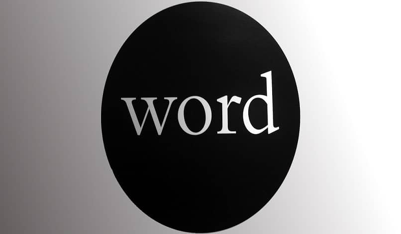 logo de word monocromatico