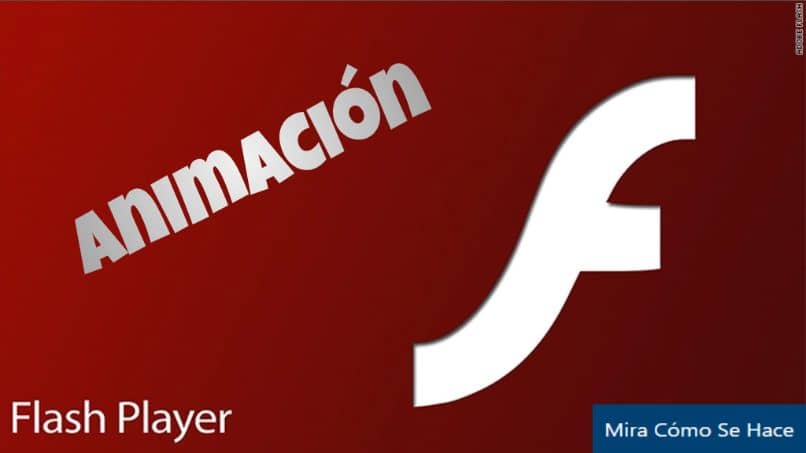 logo flash player fondo rojo