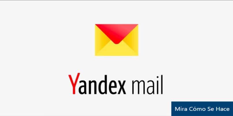 logo yandex mail sobre fondo gris