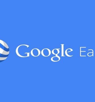 logotipo de google earth fondo azul