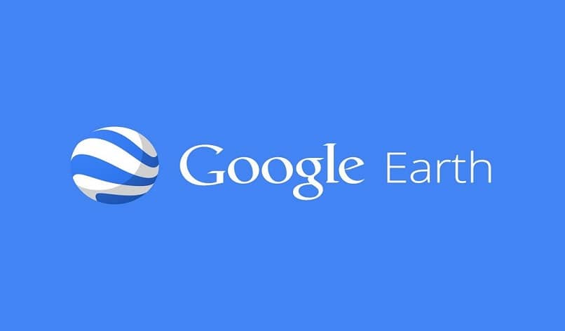 logotipo de google earth fondo azul