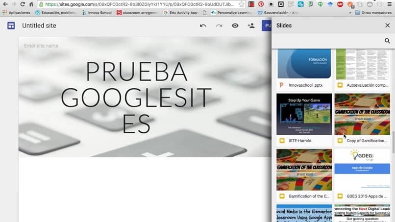 prueba google sites