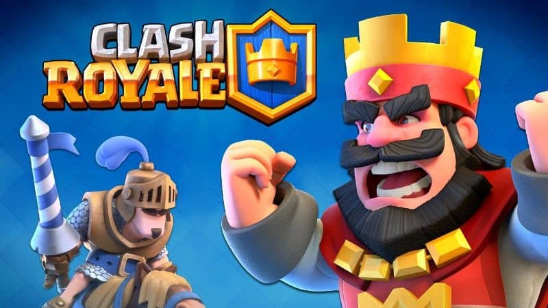 rey de clash royale y logo