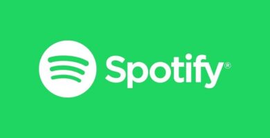 spotify sobre fondo verde