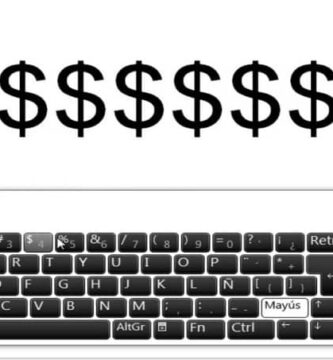 teclado simbolo dolar