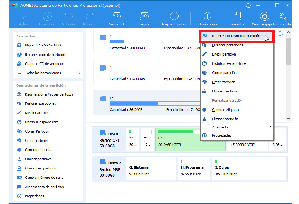 1627945437 136 Laajennetun osion avustajan kayttaminen AOMEI Partition Assistant Prossa
