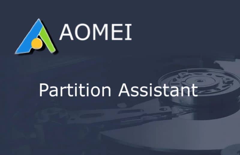 AOMEI Partission Assitant Pro sininen tausta 