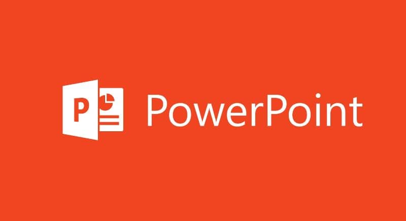 PowerPoint -logo oranssilla taustalla