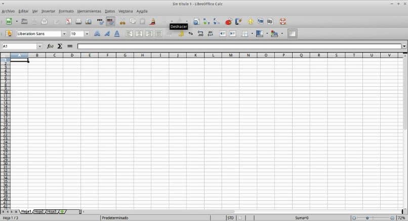 otsikko LibreOffice Calcissa