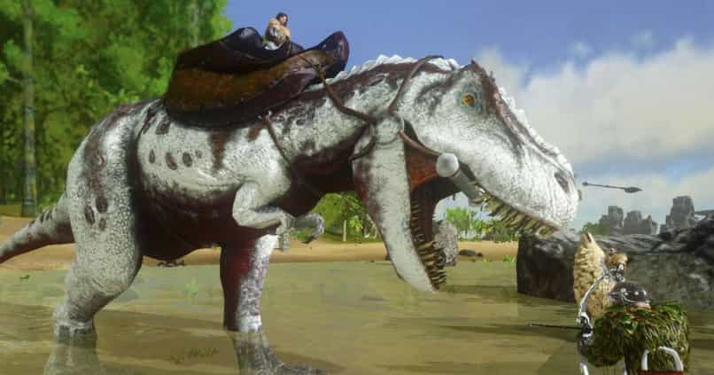 pelaaja kesyttää arkin dinosauruksen päivittämällä