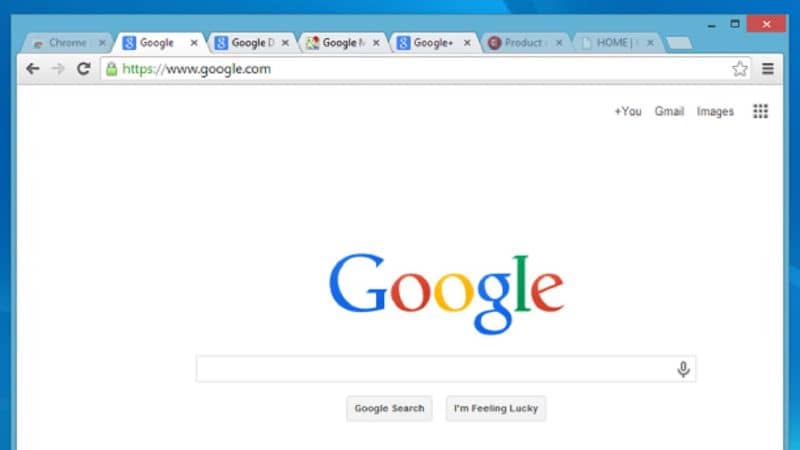 Google -selainikkunat valkoisella taustalla