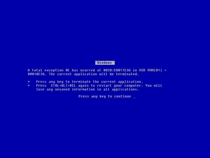 Windows 10 sininen näyttö