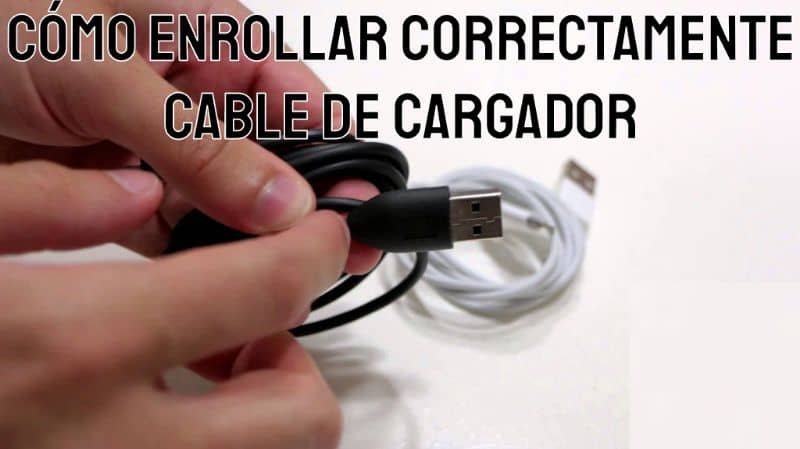 Como enrollar un cable de cargador