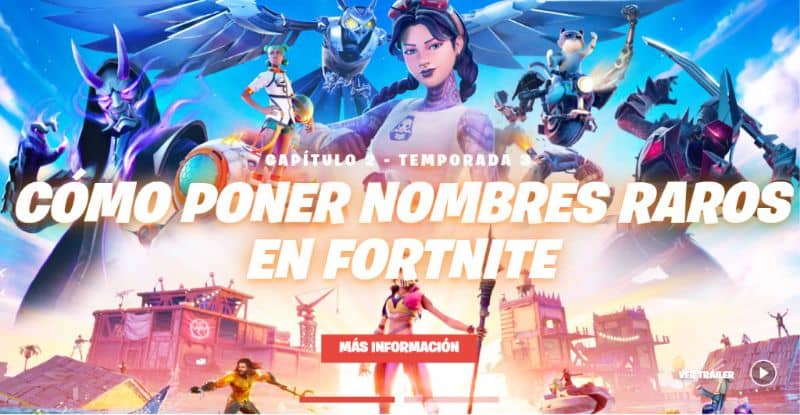 Como poner nombres raros en Fortnite