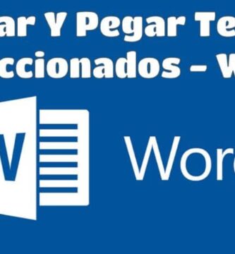 Copiar y pegar textos seleccionados Word