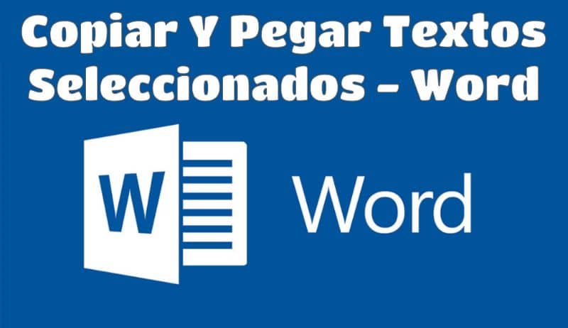 Copiar y pegar textos seleccionados Word