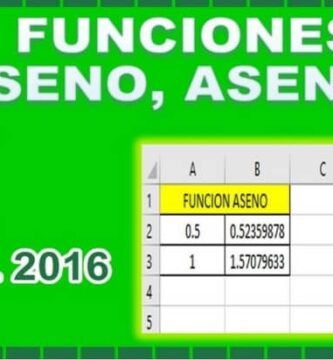 Funcion ASENO ASENOH excel