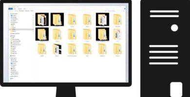 Icono pantalla de PC carpetas