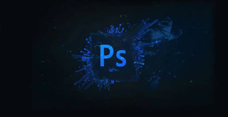 Logo Photoshop fondo negro