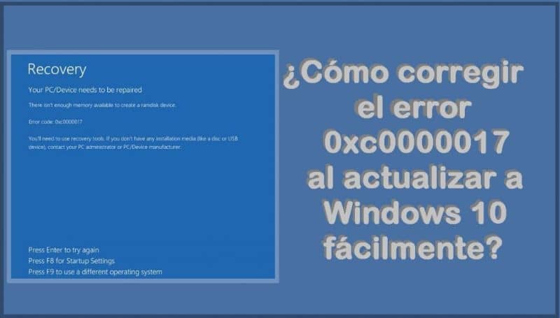 Pantalla azul con error y titulo