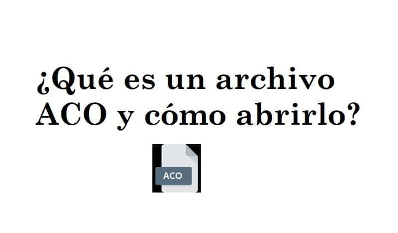 Que es un archivo ACO y como abrirlo