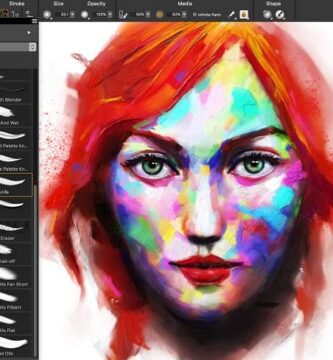 Rostro femenino editado en Corel Photo Paint