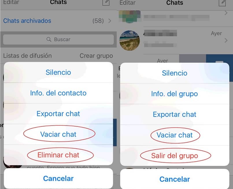 archivando en whatsapp