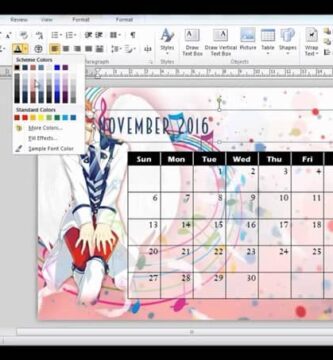calendario microsoft publisher