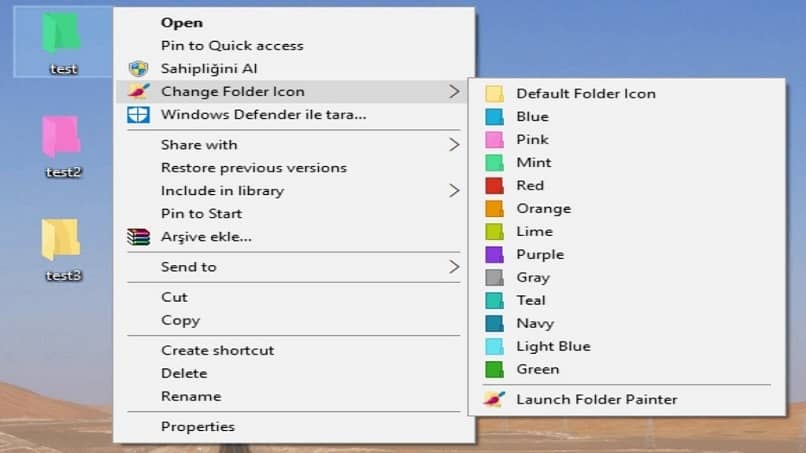 Kuinka muuttaa Windows 10 -kansion tausta helposti? (Esimerkki) 1 carpetas colores
