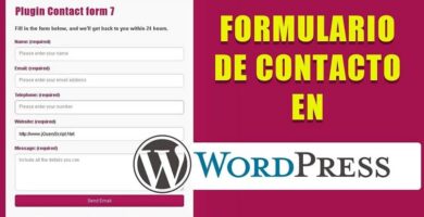 crear formulario de contacto en wordpress