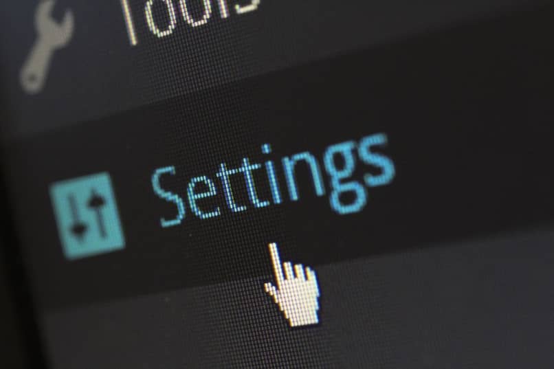 cursor opcion settings configuraciones