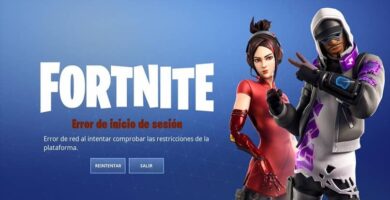 error de inicio de sesion en fornite