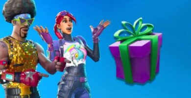 Kuinka lahjoittaa nahat ystävälle ja toiselle henkilölle Fortnitessa 26 jugadores de videojuego fortnite con caja de regalo