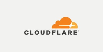 logo cloudflare fondo blanco letras negras icono naranja