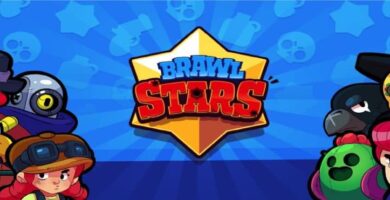 Brawl Starsin pelaaminen verkossa PC: llä näppäimistön ja hiiren avulla 13 logo de Brawl Stars en el centro y diferentes personajes a los lados