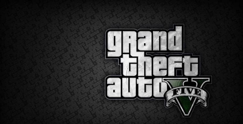 logo de gta 5 con fondo negro