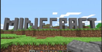 logo de minecraft construido