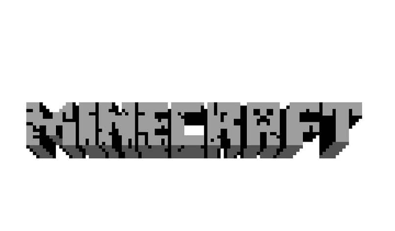 logo en bits de minecraft