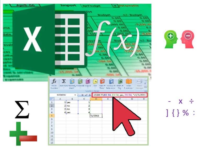 logo excel y pantalla de