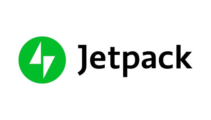 logo jetpack fondo blanco letran negras icono verde