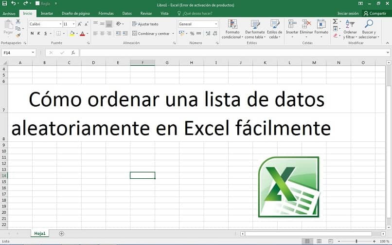 Tietoluettelon satunnainen lajittelu Excelissä helposti (esimerkki) 1 ordenar datos aleatoriamente
