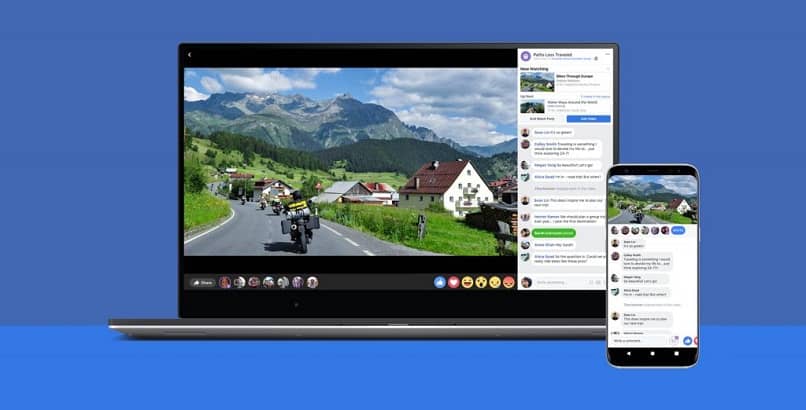 Kuinka katsella ryhmävideoita Facebook -ystävieni kanssa Watch Party -toiminnon avulla? 1 pantalas lapto movil paisaje moto chat