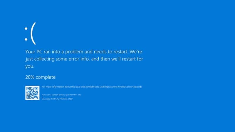 Kuinka korjata Irql vähemmän tai ei yhtä virhe sininen näyttö Windows 10: ssä? (Esimerkki) 1 pantalla azul