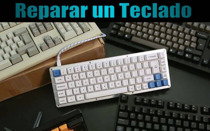 teclado mesa caja carton