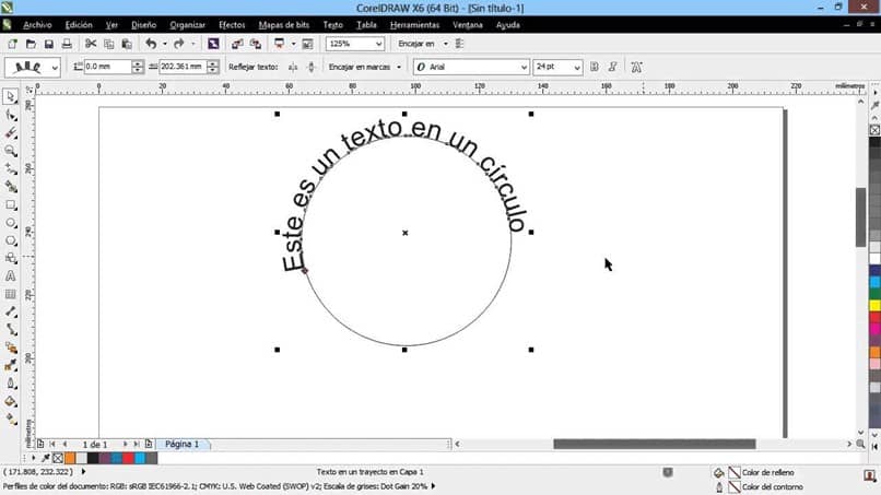 texto circulo