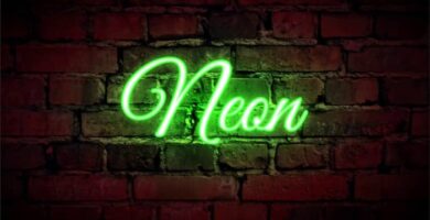 texto neon