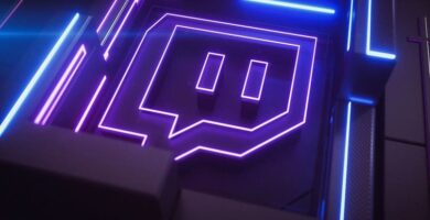 twitch logo luces neon