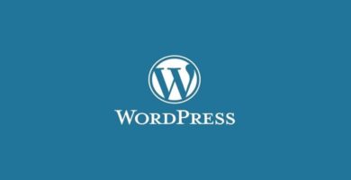 wordpress logo fondo azul 13481