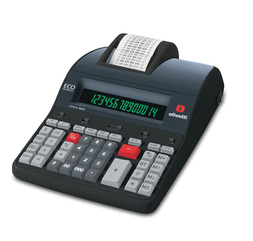 Laskimen käyttäminen lipputulostimella Miten rulla asetetaan? 1 calculadora rollo papel 14744