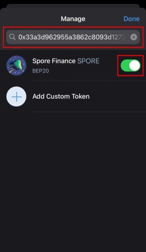 Liitä Spore Finance ID Trust Walletiin